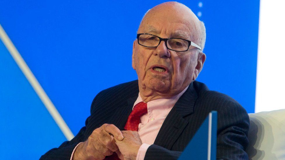 Rupert Murdoch, Executive Chairman News Corporation speaks during a panel discussion.