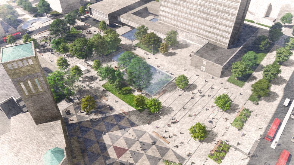 Plymouth Work Starts On Multi Million Pound Civic Centre Revamp Bbc News