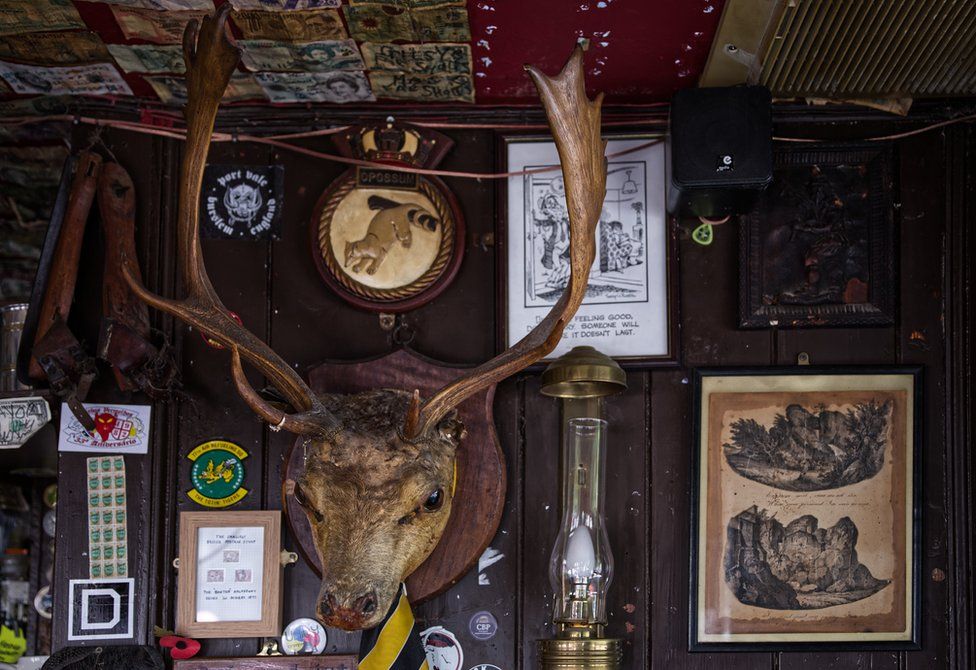 The pub's quirky interior has made it a favourite with tourists and locals