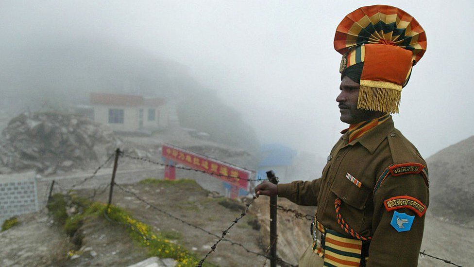 Indian soldier along China border
