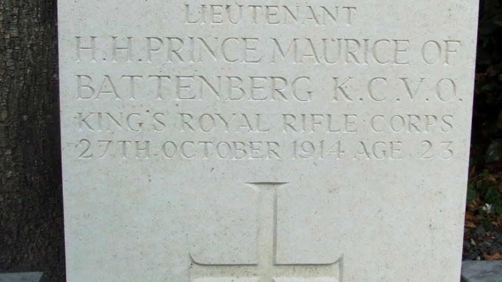 Prince Maurice of Battenberg grace at Ypres Town Cemetery
