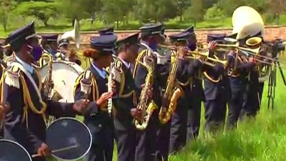 Musicians at the funeral