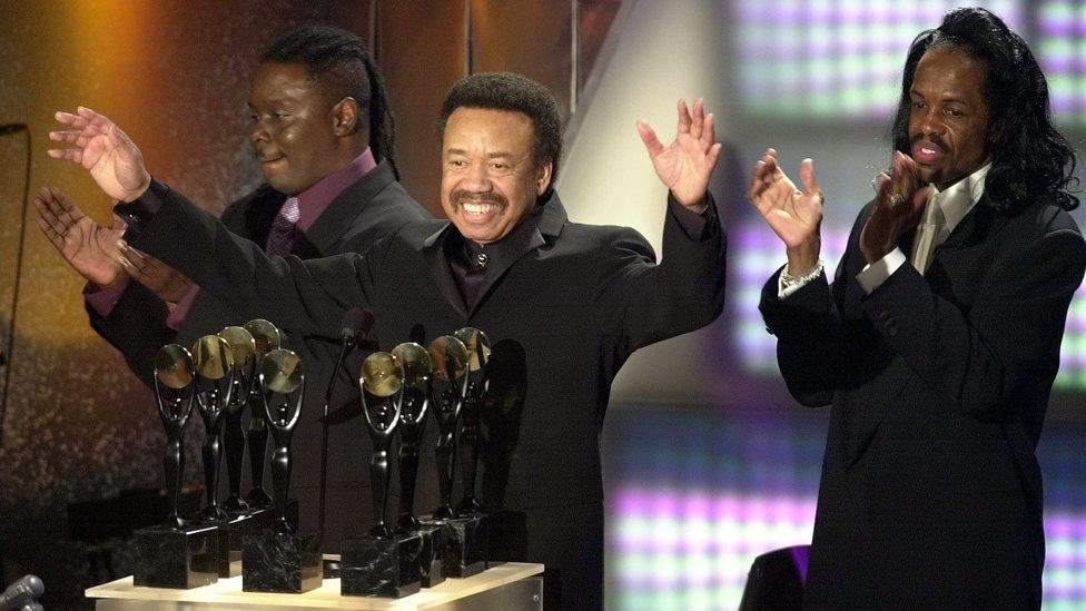 Maurice White as Earth Wind & Fire are inducted to the Rock and Roll Hall of Fame
