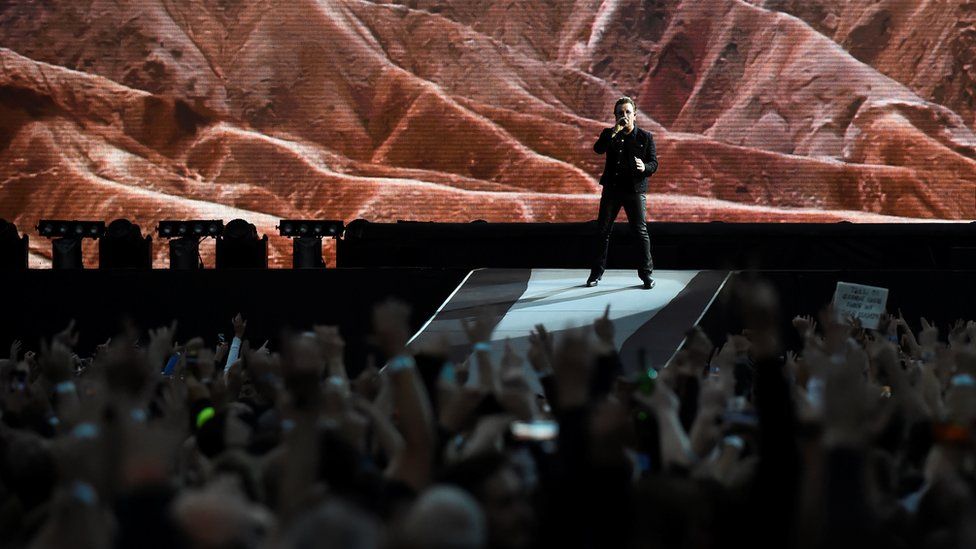 U2 performing at Croke Park