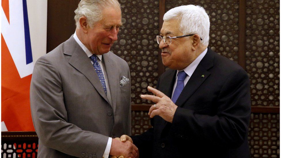 Prince Charles met with Palestinian President Mahmoud Abbas in Bethlehem