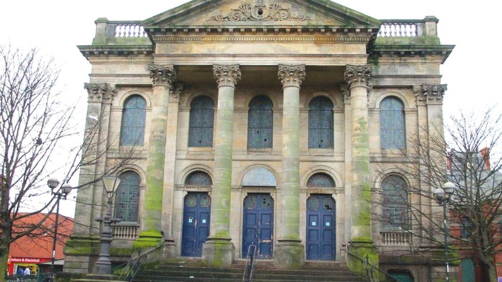 Front of the former Wesley Church, Hartlepool