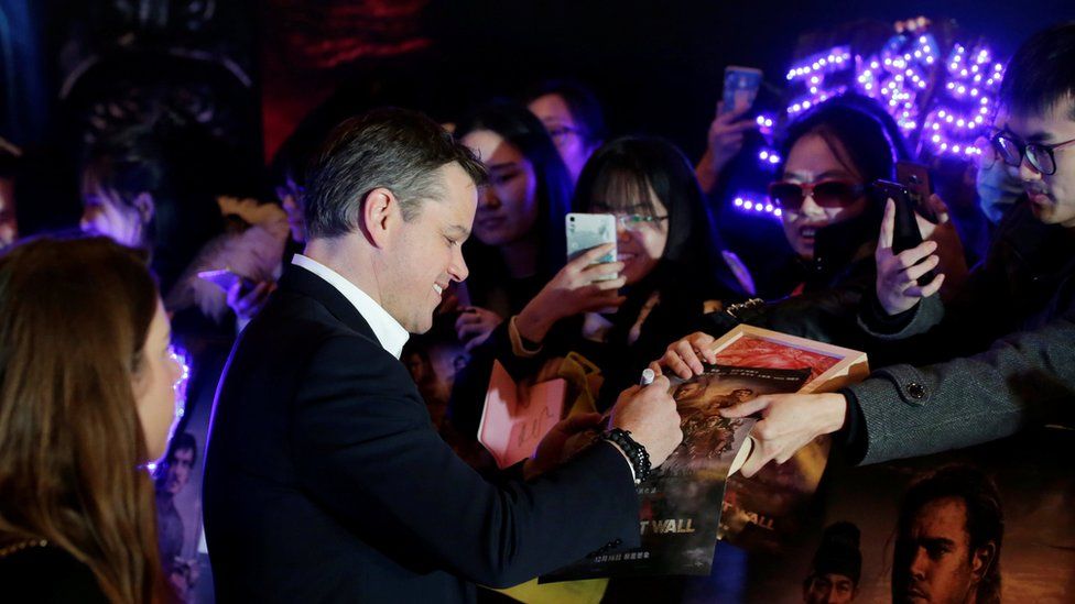 Actor Matt Damon at an event for The Great Wall in Beijing