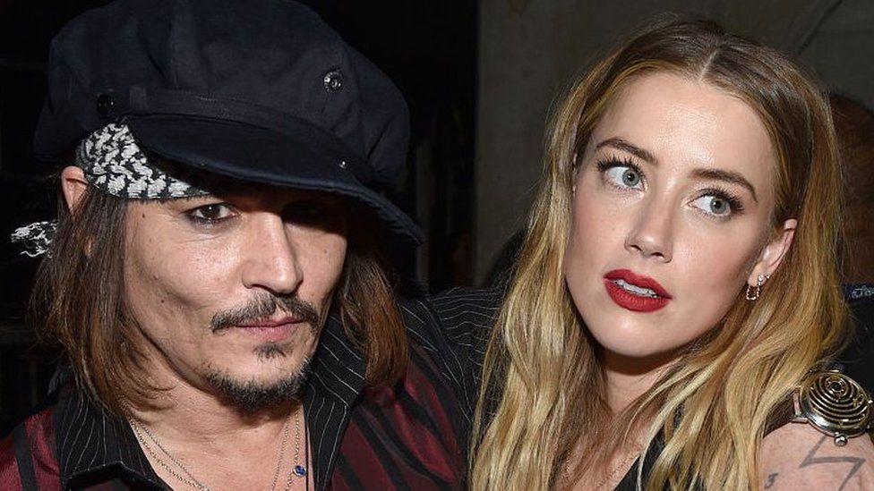 Johnny Depp and Amber Heard at The Grammys