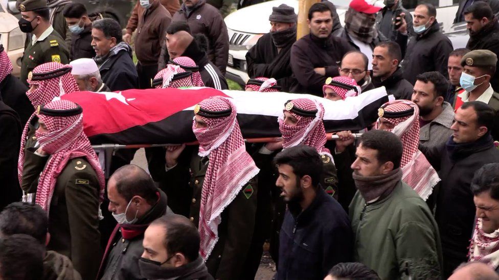 Funeral of Jordanian soldier killed by drug smugglers (file photo)