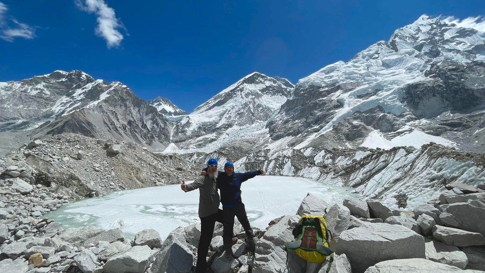 Ian and Mark on Mount Everest