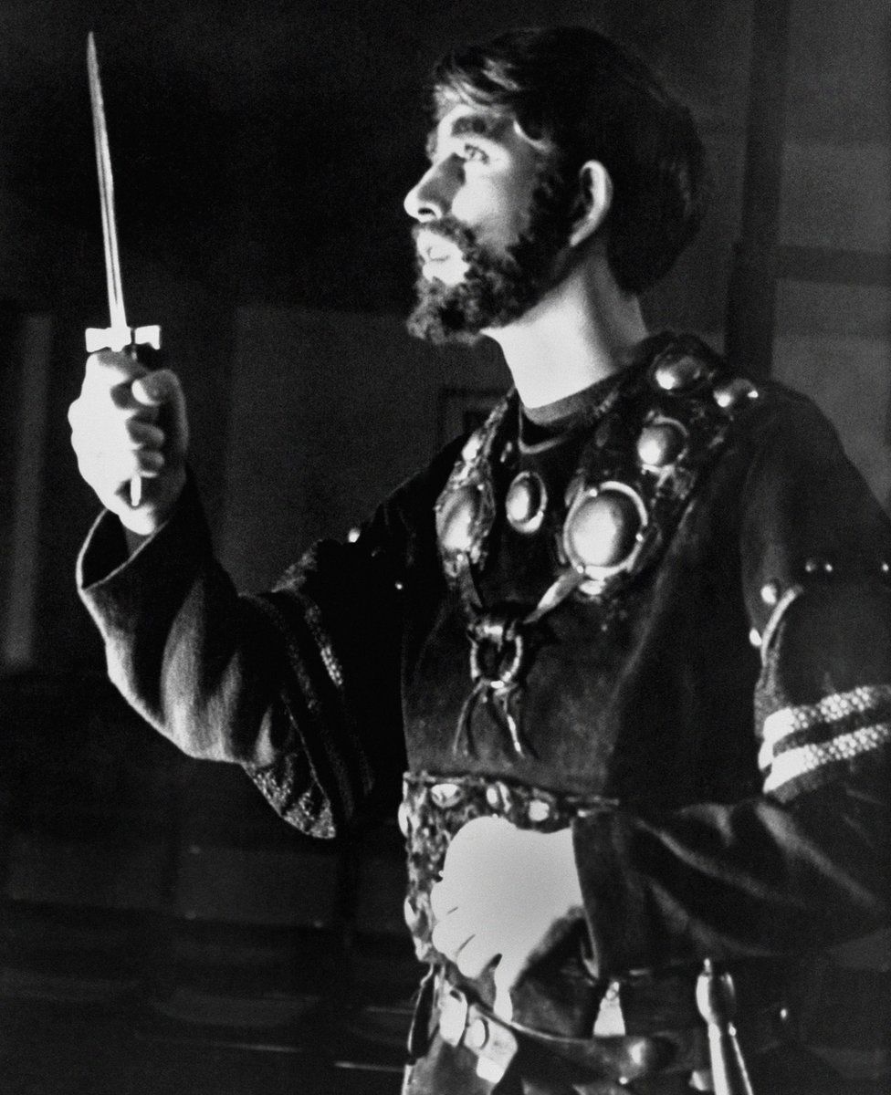 Prince Charles acting in the dagger scene as Macbeth
