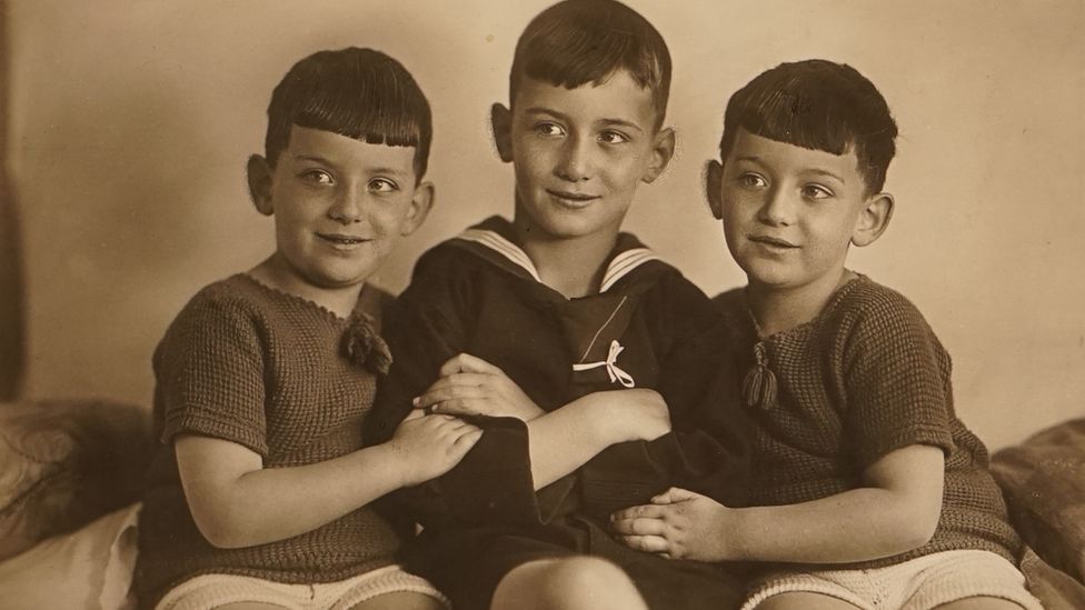 The twins and their elder brother who died in a concentration camp