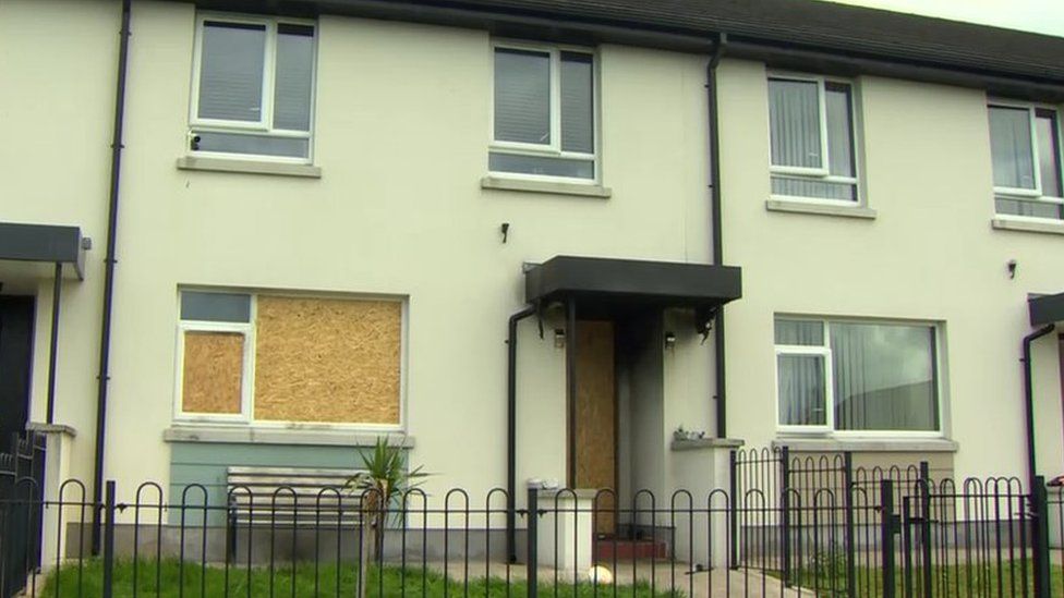 Picture of house that was petrol bombed in Coleraine