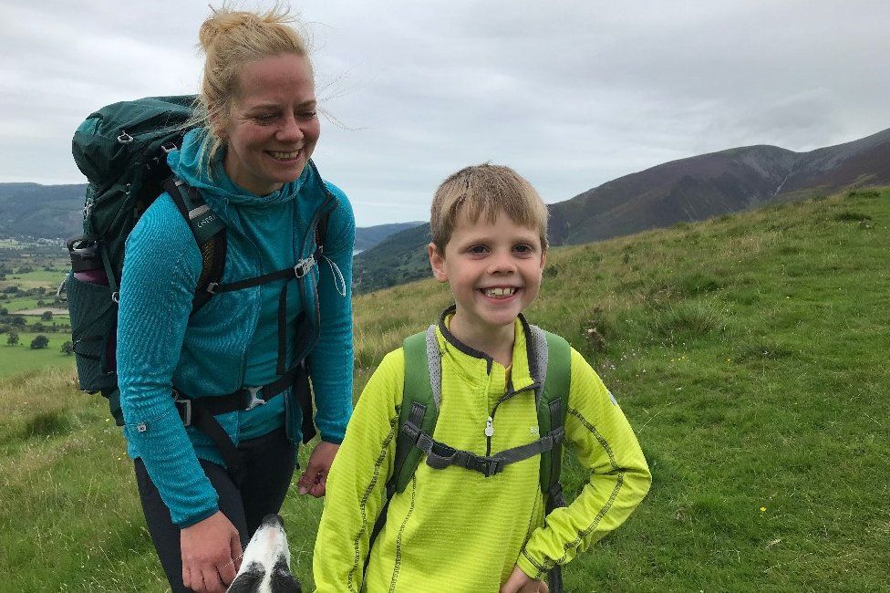 Frankie and his mum in the Lake District