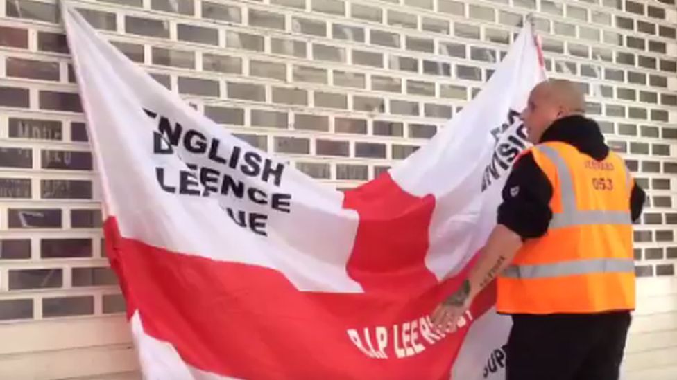EDL protester