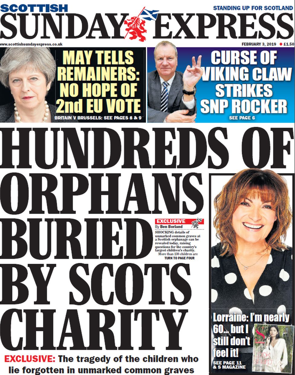Scottish newspaper front page