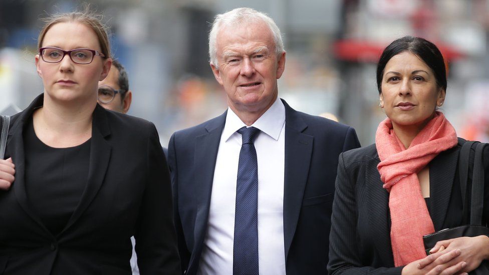 Anna Crowther, Martyn Day and Sapna Malik of solicitors Leigh Day arrive at the Solicitors Disciplinary Tribunal