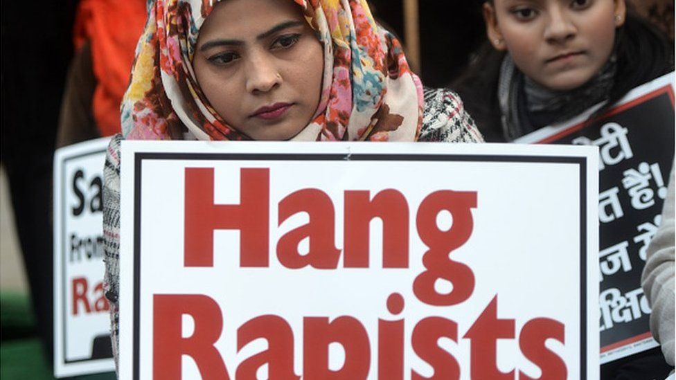 A protest in Delhi against the Hyderabad rape