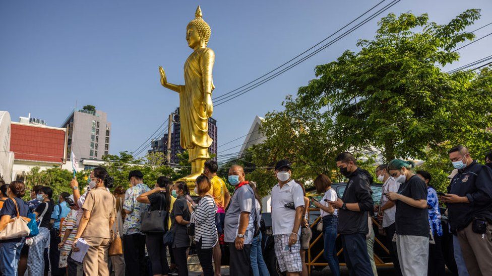 Thais line up in early voting ahead of election day on 14 May 2023