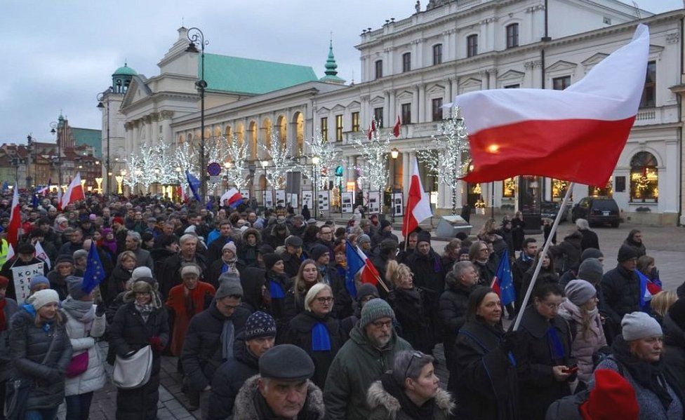 Protest in Warsaw, 11 Jan 20