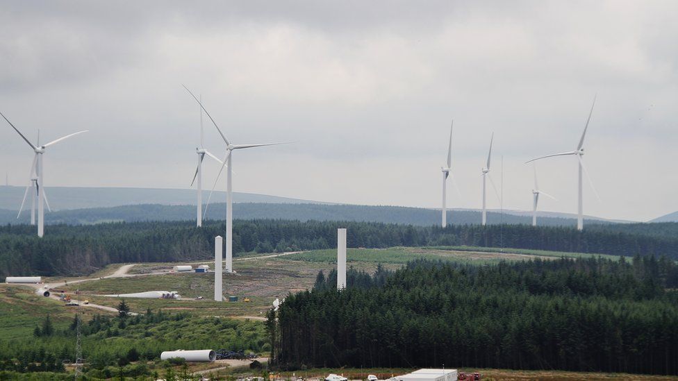 A photo of Pen-y-Cymoedd wind farm