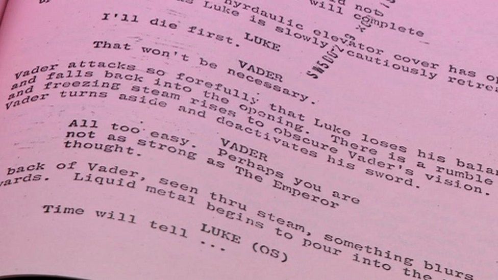 Dave Prowse's script for The Empire Strikes Back