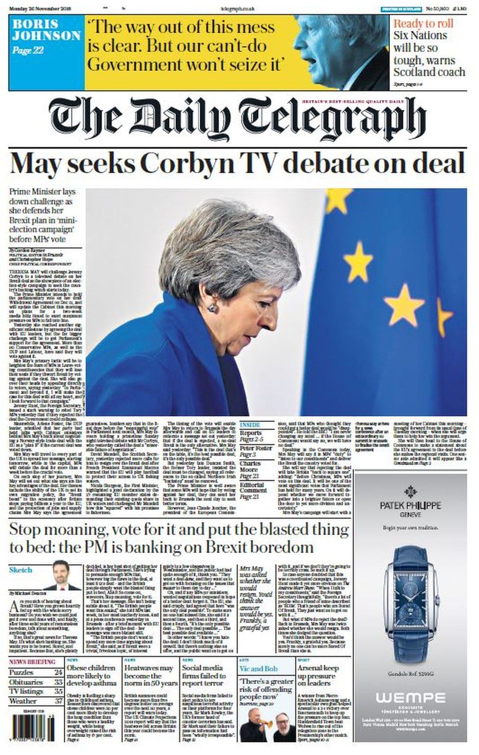 The Papers: 'My Deal Or Square One - The Debate Begins' - BBC News