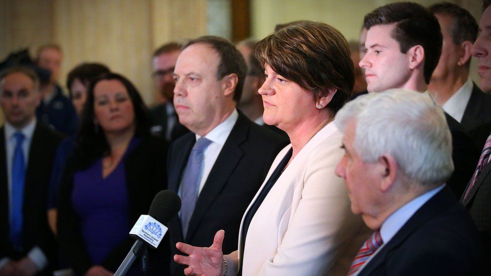 Arlene Foster, Nigel Dodds and DUP colleagues