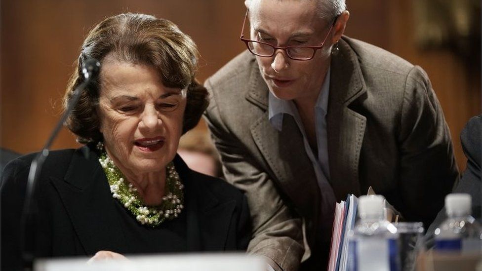 Top Democrat on the Senate Judiciary Committee Dianne Feinstein, 20 September 2018