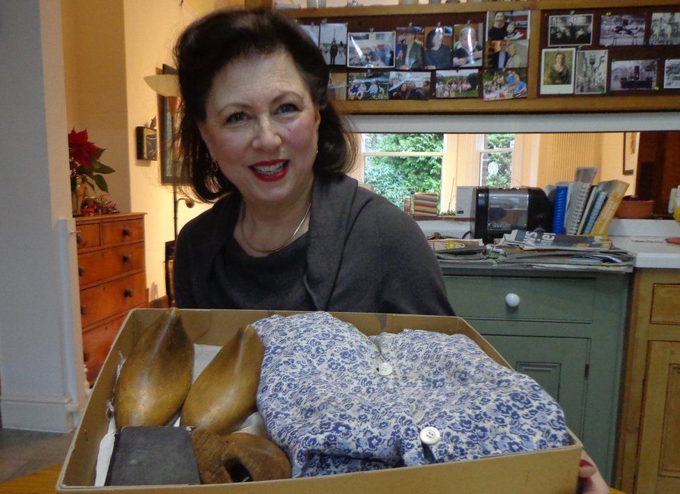 Judy Wertheimer with the items she has donated