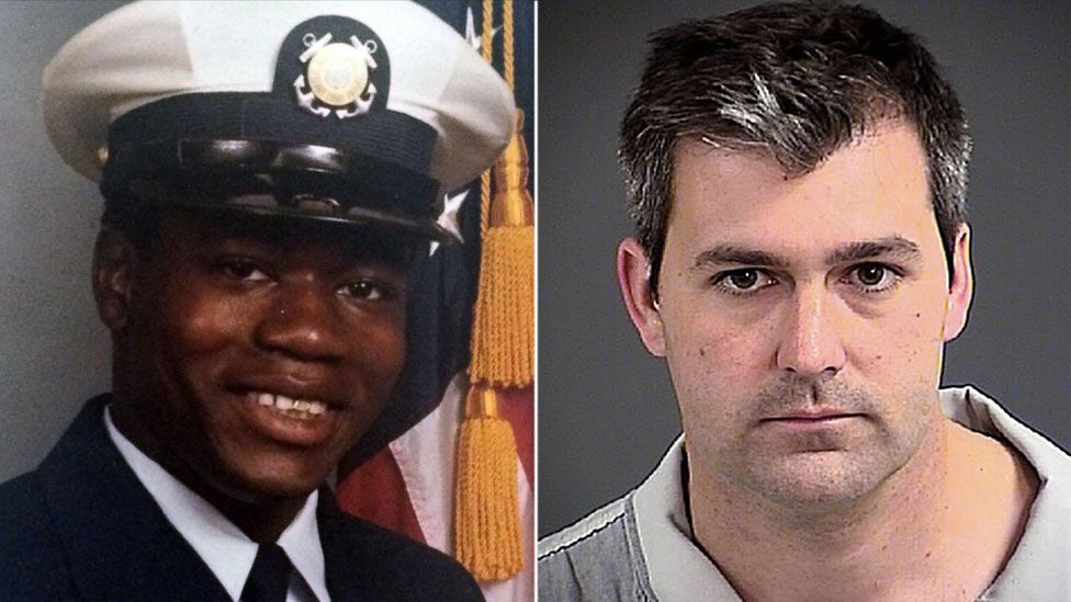 Motorist Walter Scott (L) is seen in this composite photo with former South Carolina officer Michael Slager (R).
