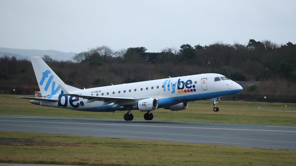 Flybe plane taking off