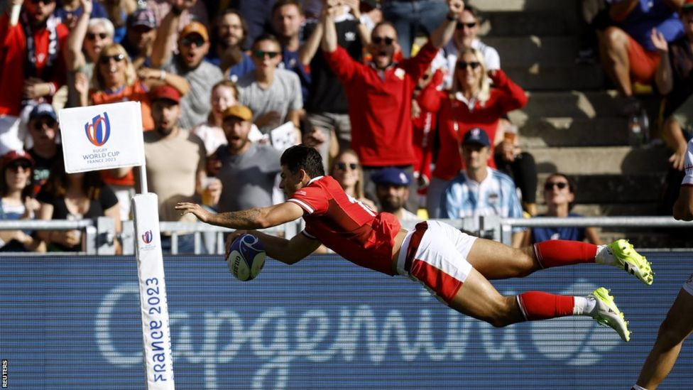 Rugby World Cup: Wales 43-19 Georgia - Louis Rees-Zammit hat-trick ...