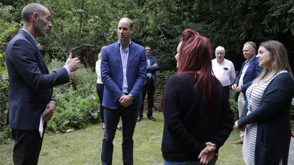 Prince William at homeless drop in centre