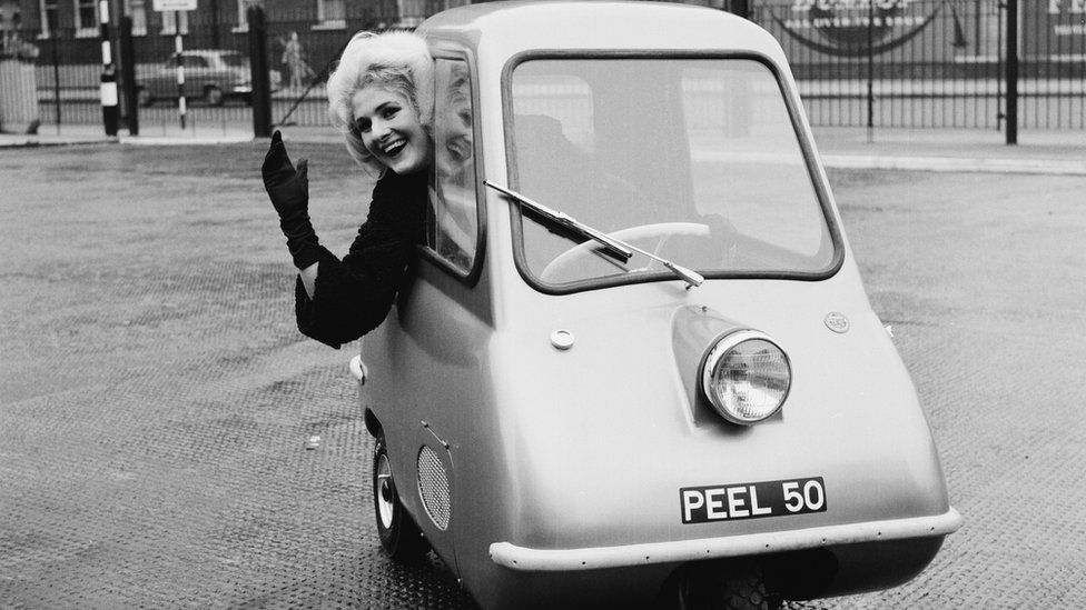 P50 Micro car photographed in the 1960s