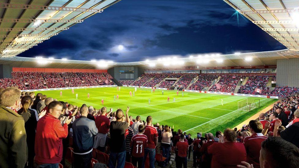 New images of Aberdeen FC stadium hopes for Kingsford BBC News