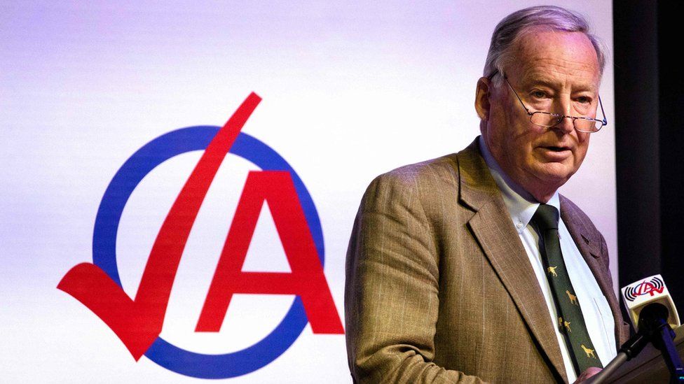 AfD politician Alexander Gauland speaks at AfD youth meeting in Seebach, 2 Jun 18