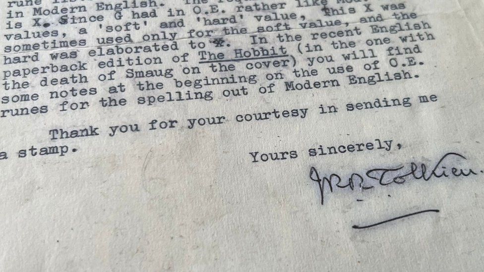 One of the letters from JRR Tolkien