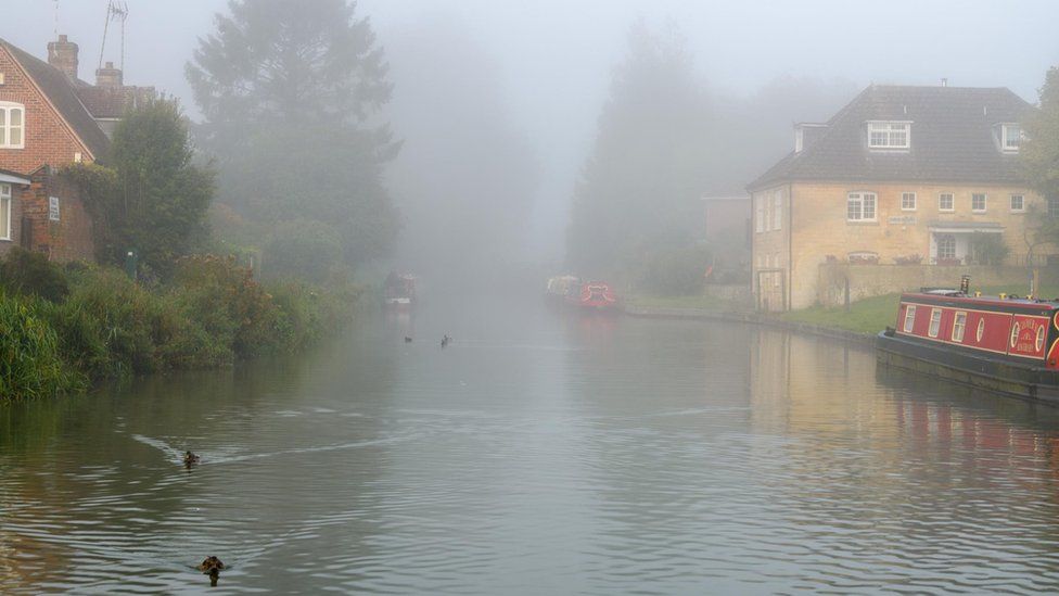Mist on a canal