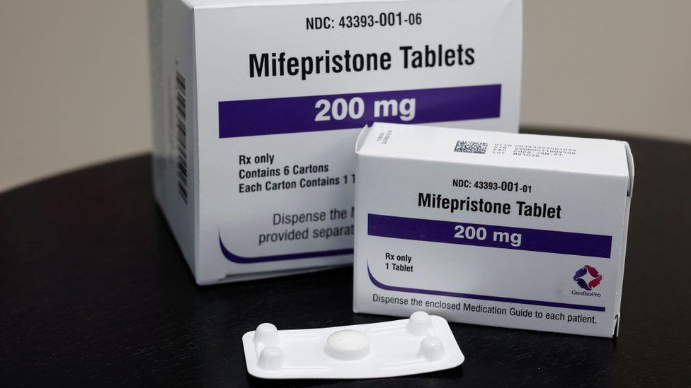 packages of Mifepristone tablets, also known as the abortion pill