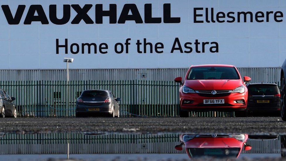 Vauxhall, owned by France's PSA Group, makes the Astra at Ellesmere Port