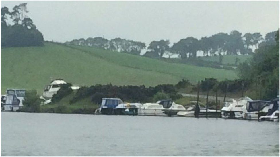 Boat explosion at Johnston Shore near Carrybridge in Fermanagh