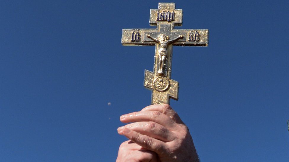 Russian man on trial for 'no God' comment in chat BBC News