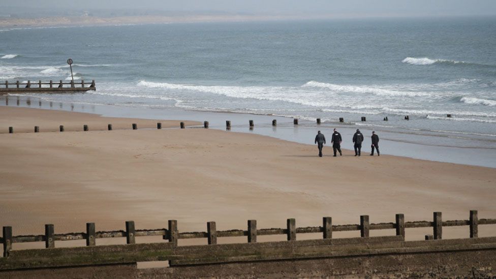 Police at Aberdeen beach