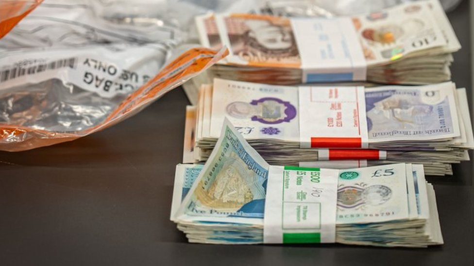 Cash was seized throughout the operation in February
