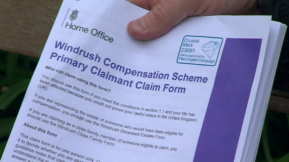 Windrush compensation scheme claim form