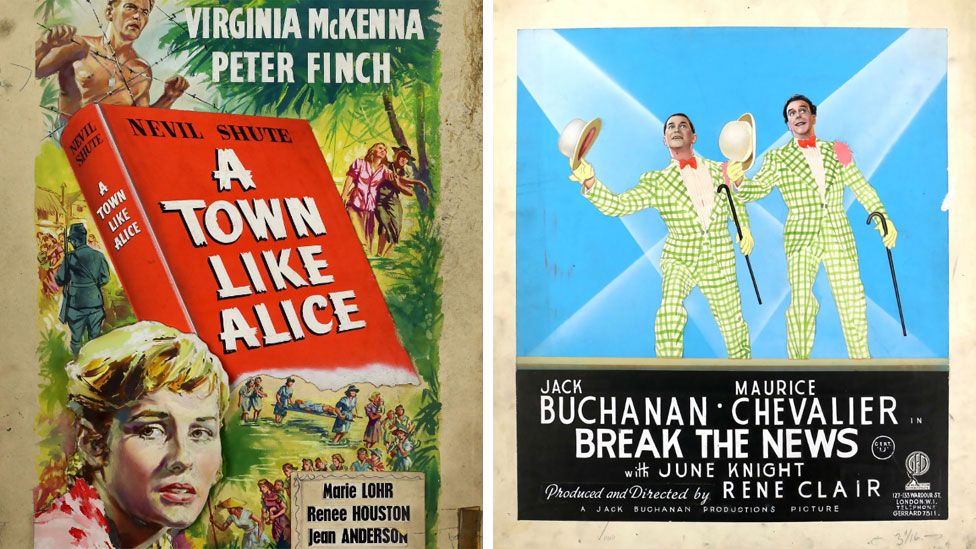 Posters for A Town like Alice (detail) and Break The News