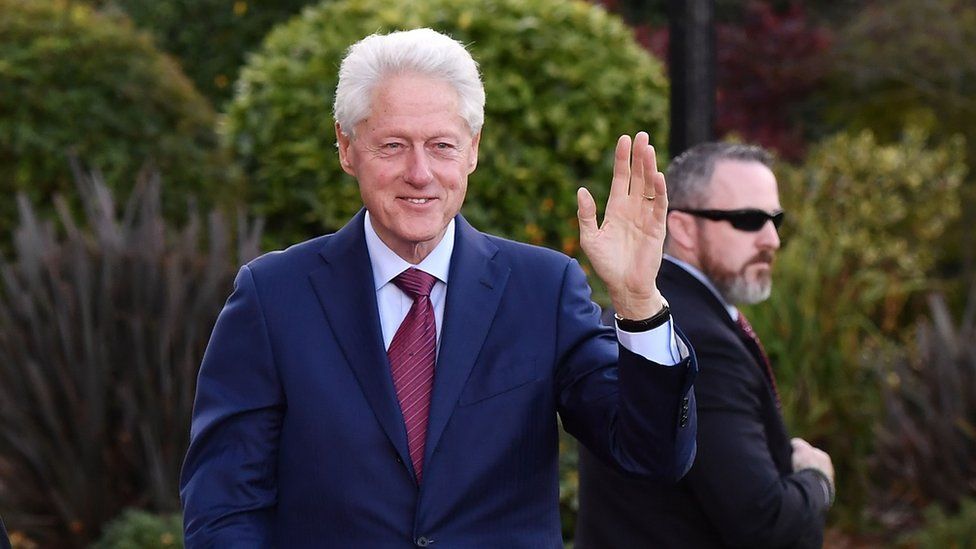 Bill Clinton Meets Arlene Foster And Michelle Oneill Bbc News