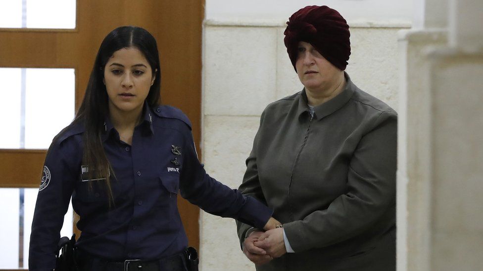 In this file photo taken on February 27, 2018 Malka Leifer, a former Australian teacher accused of dozens of cases of sexual abuse of girls at a school, arrives for a hearing at the District Court in Jerusalem