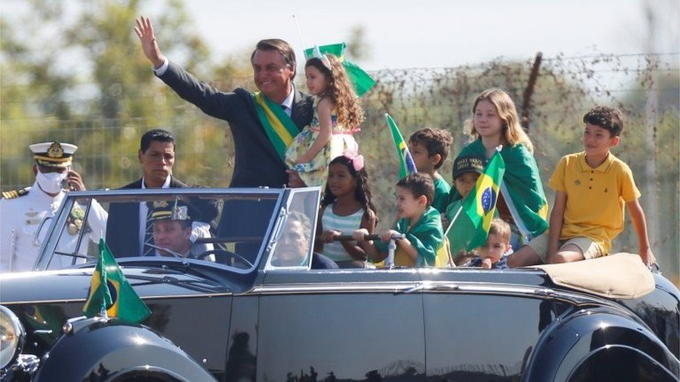 Brazil"s President Jair Bolsonaro attends the Independence Day ceremony in Brasilia, Brazil, September 7, 2021